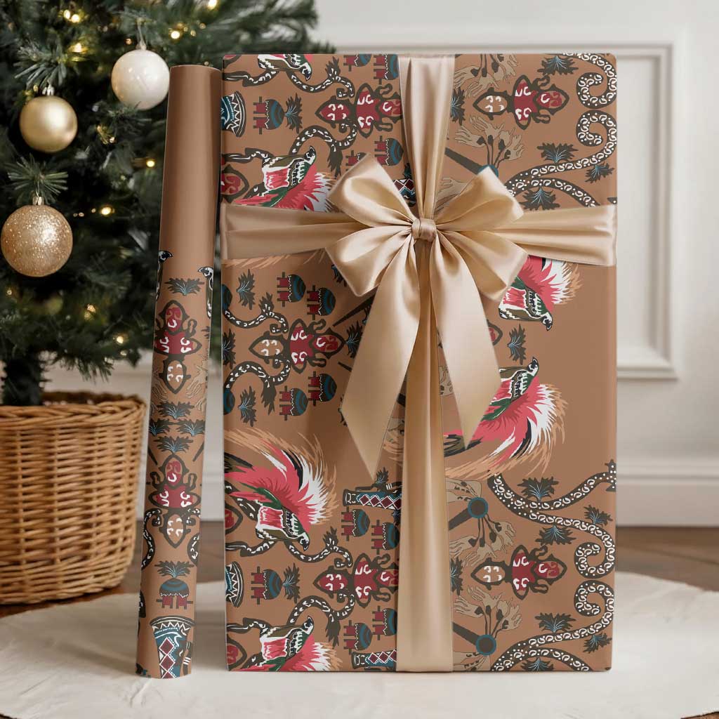 Terracotta Bird of Batik Papua Wrapping Paper Exotic Natural Wealth of Papua LT9 - Polynesian Pride