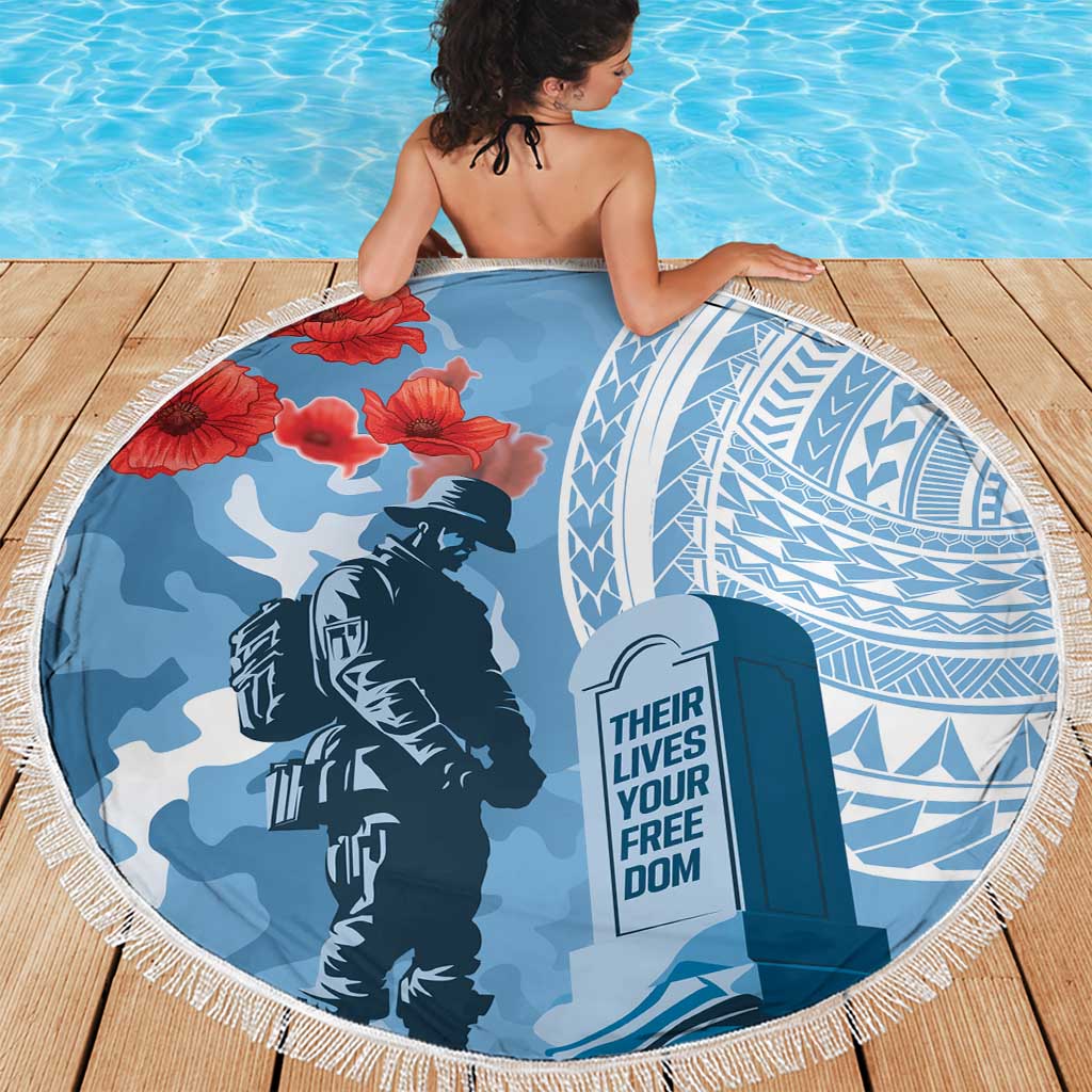FSM Verterans Day Beach Blanket Their Lives Your Freedom LT9 - Polynesian Pride