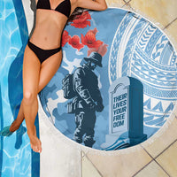 FSM Verterans Day Beach Blanket Their Lives Your Freedom LT9 - Polynesian Pride