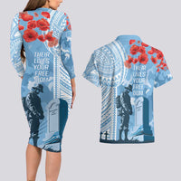 FSM Verterans Day Couples Matching Long Sleeve Bodycon Dress and Hawaiian Shirt Their Lives Your Freedom LT9 - Polynesian Pride