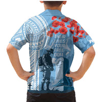 FSM Verterans Day Family Matching Mermaid Dress and Hawaiian Shirt Their Lives Your Freedom LT9 - Polynesian Pride