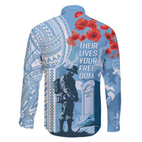 FSM Verterans Day Family Matching Off The Shoulder Long Sleeve Dress and Hawaiian Shirt Their Lives Your Freedom LT9 - Polynesian Pride
