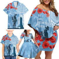 FSM Verterans Day Family Matching Off Shoulder Short Dress and Hawaiian Shirt Their Lives Your Freedom LT9 - Polynesian Pride