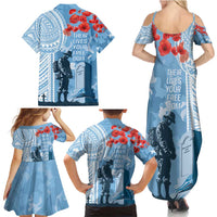 FSM Verterans Day Family Matching Summer Maxi Dress and Hawaiian Shirt Their Lives Your Freedom LT9 - Polynesian Pride