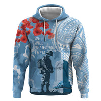FSM Verterans Day Hoodie Their Lives Your Freedom LT9 Pullover Hoodie Blue - Polynesian Pride