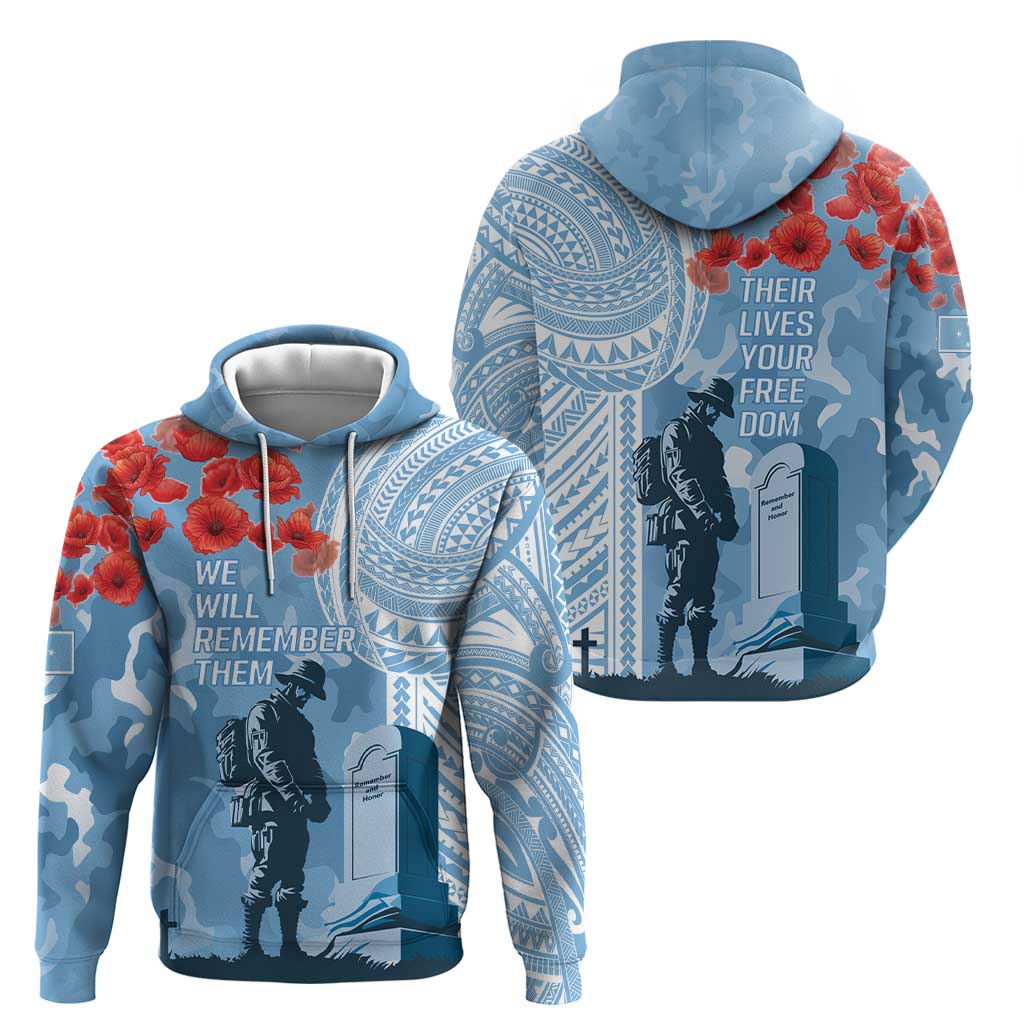 FSM Verterans Day Hoodie Their Lives Your Freedom LT9 - Polynesian Pride
