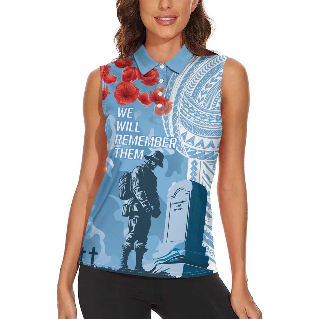 FSM Verterans Day Women Sleeveless Polo Shirt Their Lives Your Freedom
