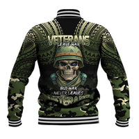 Veterans Day Baseball Jacket War Never Leaves A Veteran Proud Military