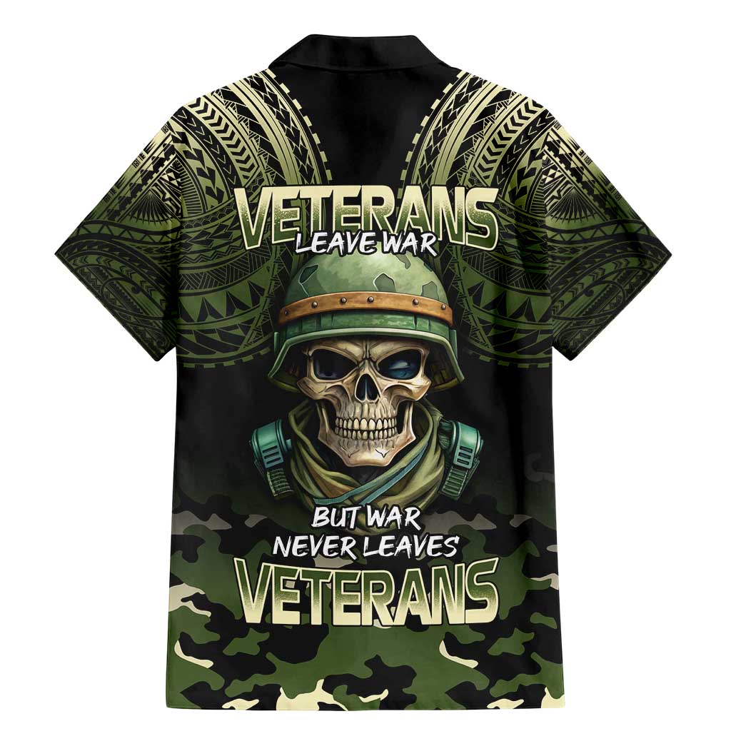 Veterans Day Family Matching Mermaid Dress and Hawaiian Shirt War Never Leaves A Veteran Proud Military LT9 - Polynesian Pride