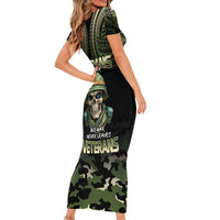 Veterans Day Family Matching Short Sleeve Bodycon Dress and Hawaiian Shirt War Never Leaves A Veteran Proud Military LT9 - Polynesian Pride