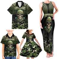Veterans Day Family Matching Tank Maxi Dress and Hawaiian Shirt War Never Leaves A Veteran Proud Military LT9 - Polynesian Pride