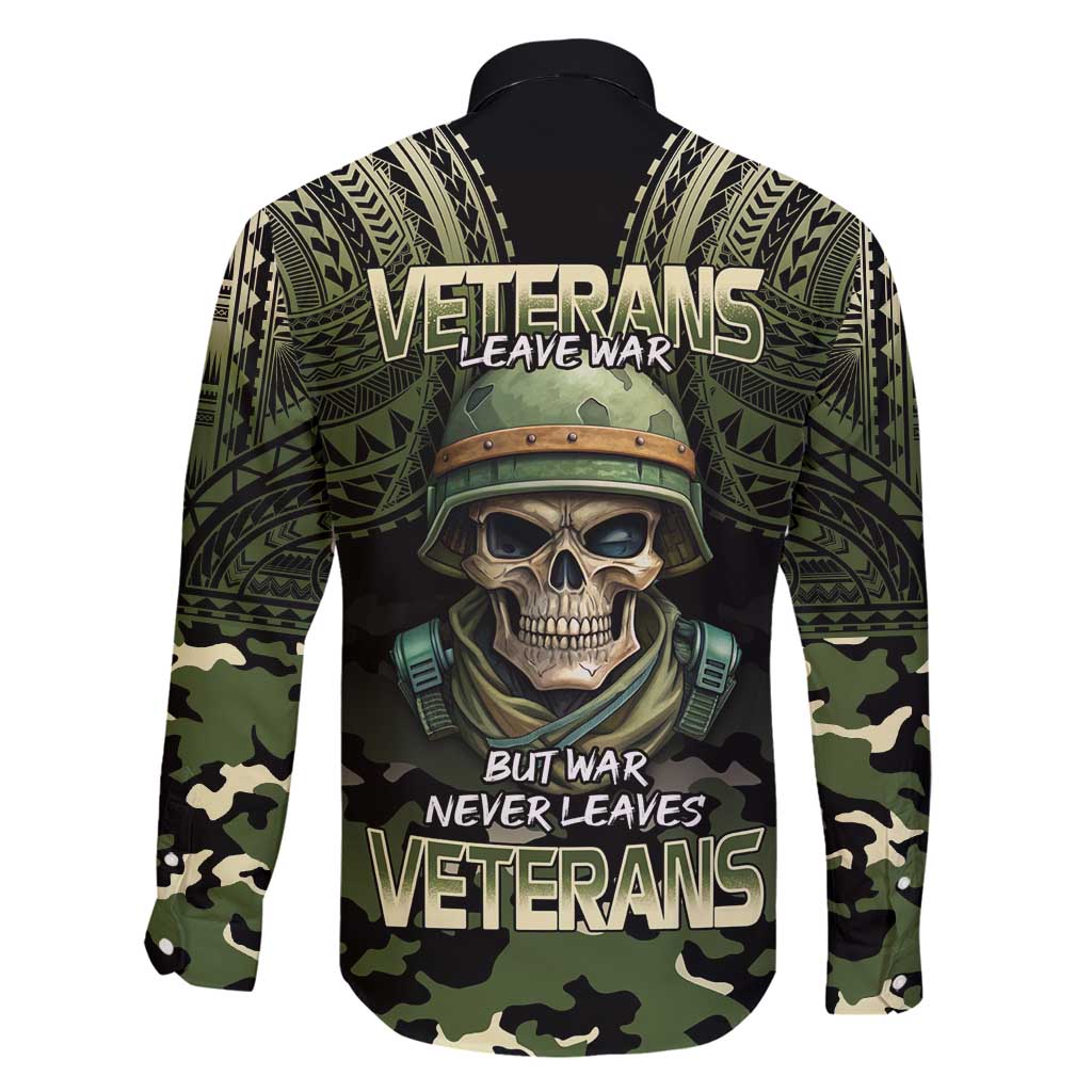 Veterans Day Family Matching Tank Maxi Dress and Hawaiian Shirt War Never Leaves A Veteran Proud Military LT9 - Polynesian Pride