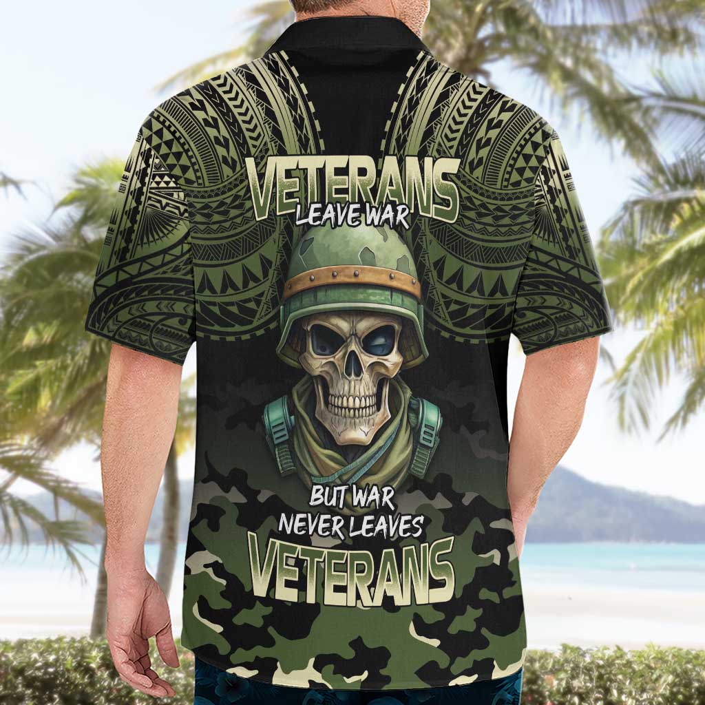 Veterans Day Hawaiian Shirt War Never Leaves A Veteran Proud Military LT9 - Polynesian Pride