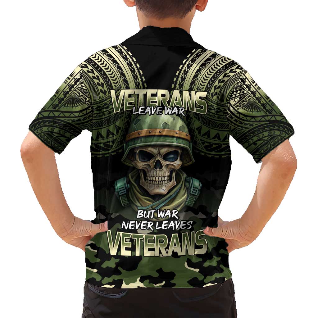 Veterans Day Hawaiian Shirt War Never Leaves A Veteran Proud Military LT9 - Polynesian Pride