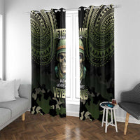 Veterans Day Window Curtain War Never Leaves A Veteran Proud Military LT9 With Grommets Black - Polynesian Pride