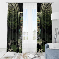 Veterans Day Window Curtain War Never Leaves A Veteran Proud Military LT9 - Polynesian Pride