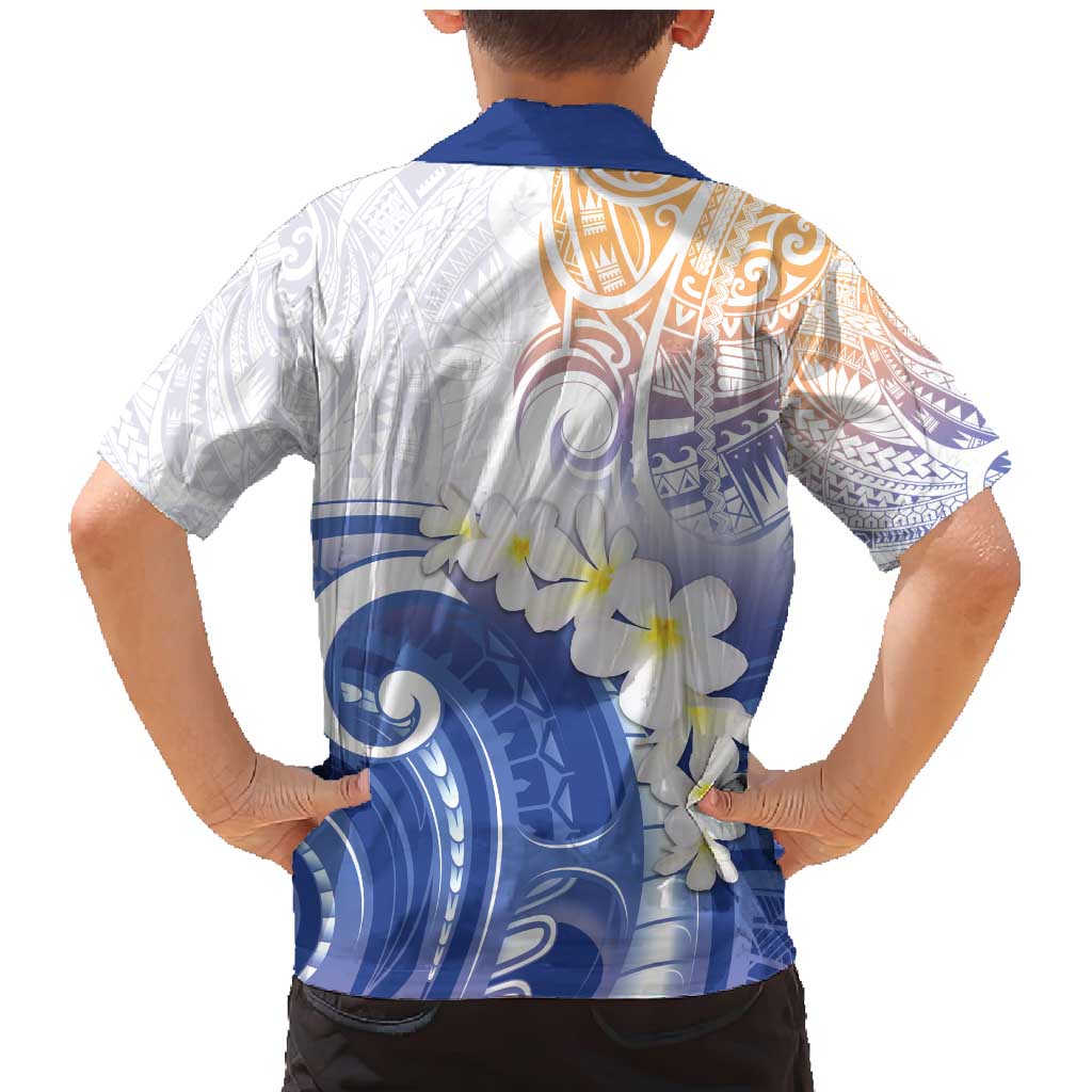 Marshall Islands Manit Day Family Matching Mermaid Dress and Hawaiian Shirt Plumeria and Polynesian Tribal LT9 - Polynesian Pride