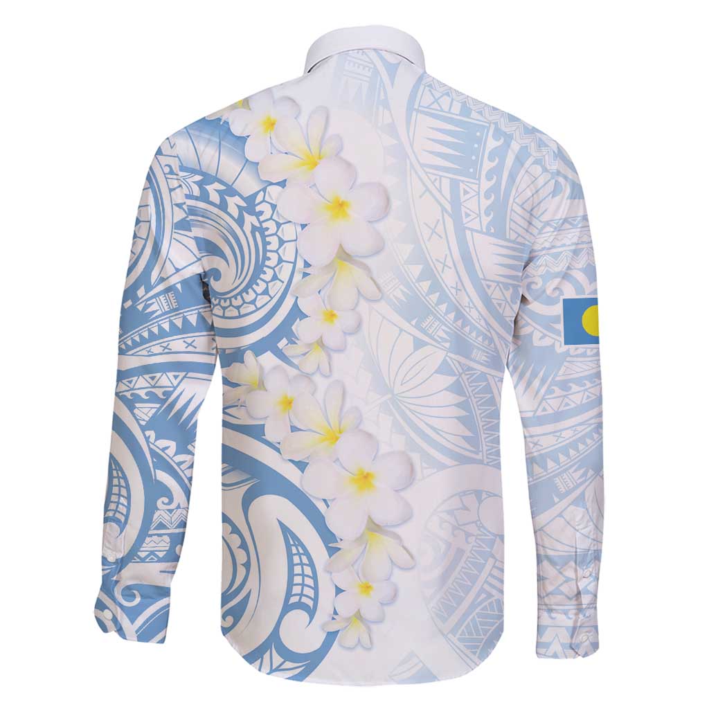 Palau 1981 Tribal Tattoo Family Matching Long Sleeve Bodycon Dress and Hawaiian Shirt with Belau Plumeria Flowers LT9 - Polynesian Pride