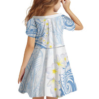 Palau 1981 Tribal Tattoo Family Matching Off Shoulder Maxi Dress and Hawaiian Shirt with Belau Plumeria Flowers LT9 - Polynesian Pride