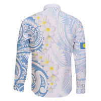 Palau 1981 Tribal Tattoo Family Matching Off Shoulder Short Dress and Hawaiian Shirt with Belau Plumeria Flowers LT9 - Polynesian Pride