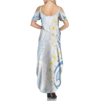 Palau 1981 Tribal Tattoo Family Matching Summer Maxi Dress and Hawaiian Shirt with Belau Plumeria Flowers LT9 - Polynesian Pride