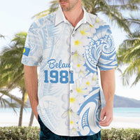 Palau 1981 Tribal Tattoo Hawaiian Shirt with Belau Plumeria Flowers LT9 - Polynesian Pride