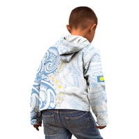 Palau 1981 Tribal Tattoo Kid Hoodie with Belau Plumeria Flowers LT9 - Polynesian Pride