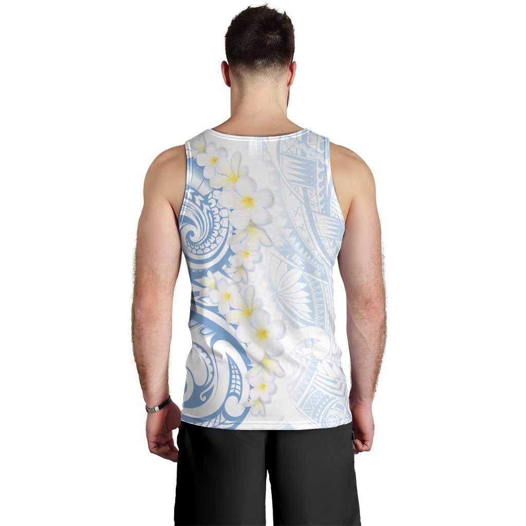 Palau 1981 Tribal Tattoo Men Tank Top with Belau Plumeria Flowers LT9 - Polynesian Pride