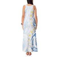 Palau 1981 Tribal Tattoo Tank Maxi Dress with Belau Plumeria Flowers LT9 - Polynesian Pride