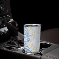 Palau 1981 Tribal Tattoo Tumbler Cup with Belau Plumeria Flowers LT9 - Polynesian Pride