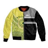 Custom Cricket AUNZ Spirit Bomber Jacket Aussie New Zealand Retro Edition - Polynesian Pride