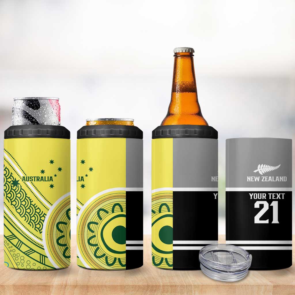 Custom Cricket AUNZ Spirit 4 in 1 Can Cooler Tumbler Aussie New Zealand Retro Edition LT9 - Polynesian Pride