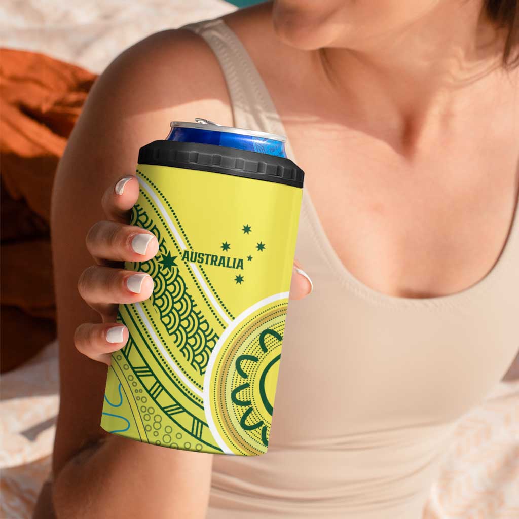 Custom Cricket AUNZ Spirit 4 in 1 Can Cooler Tumbler Aussie New Zealand Retro Edition LT9 - Polynesian Pride