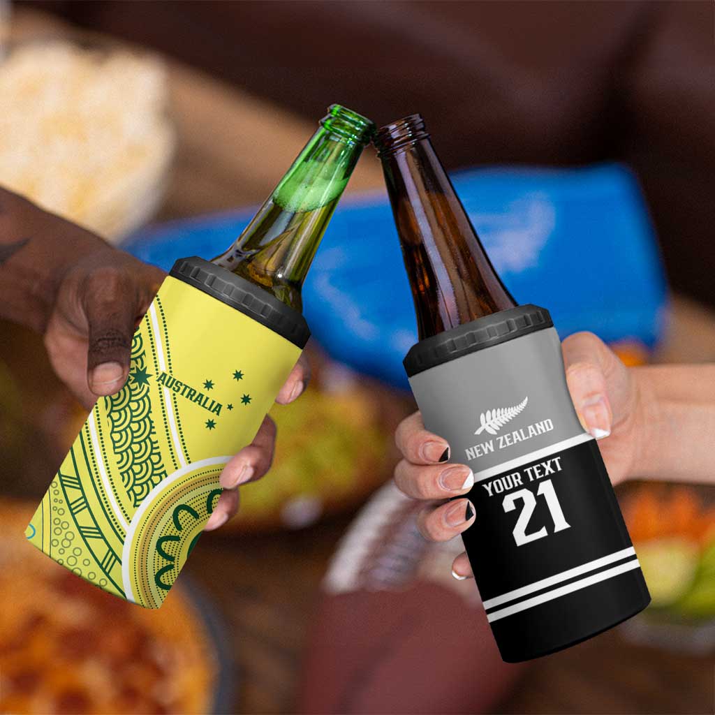 Custom Cricket AUNZ Spirit 4 in 1 Can Cooler Tumbler Aussie New Zealand Retro Edition LT9 - Polynesian Pride