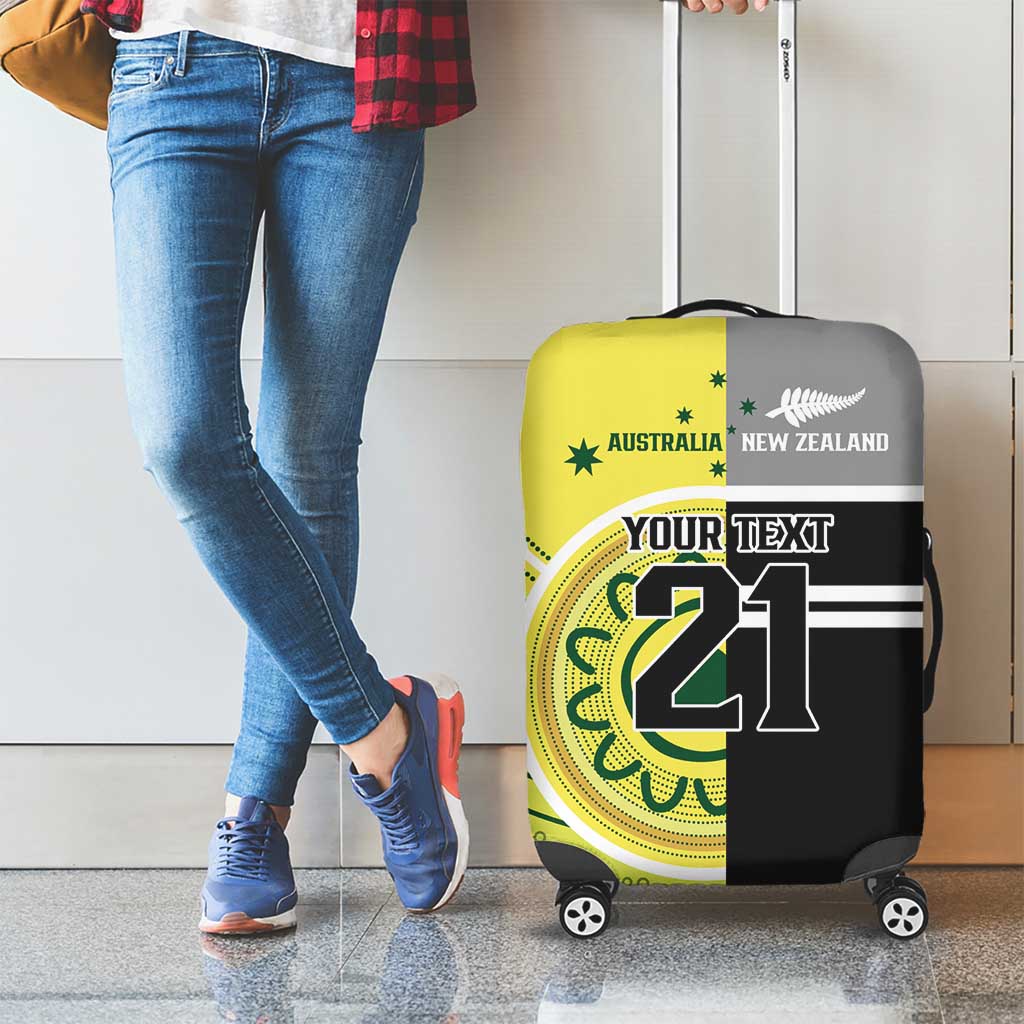 Custom Cricket AUNZ Spirit Luggage Cover Aussie New Zealand Retro Edition - Polynesian Pride