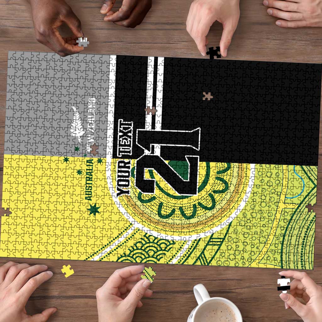 Custom Cricket AUNZ Spirit Puzzle Aussie New Zealand Retro Edition - Polynesian Pride