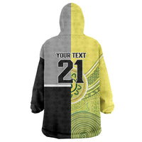 Custom Cricket AUNZ Spirit Wearable Blanket Hoodie Aussie New Zealand Retro Edition LT9 - Polynesian Pride