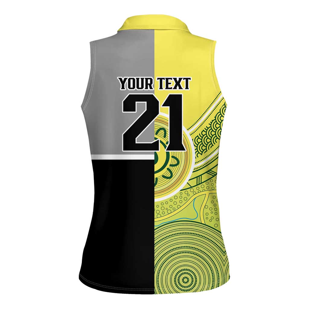 Custom Cricket AUNZ Spirit Women Sleeveless Polo Shirt Aussie New Zealand Retro Edition LT9 - Polynesian Pride
