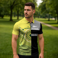 Custom Cricket AUNZ Spirit Zipper Polo Shirt Aussie New Zealand Retro Edition LT9 - Polynesian Pride