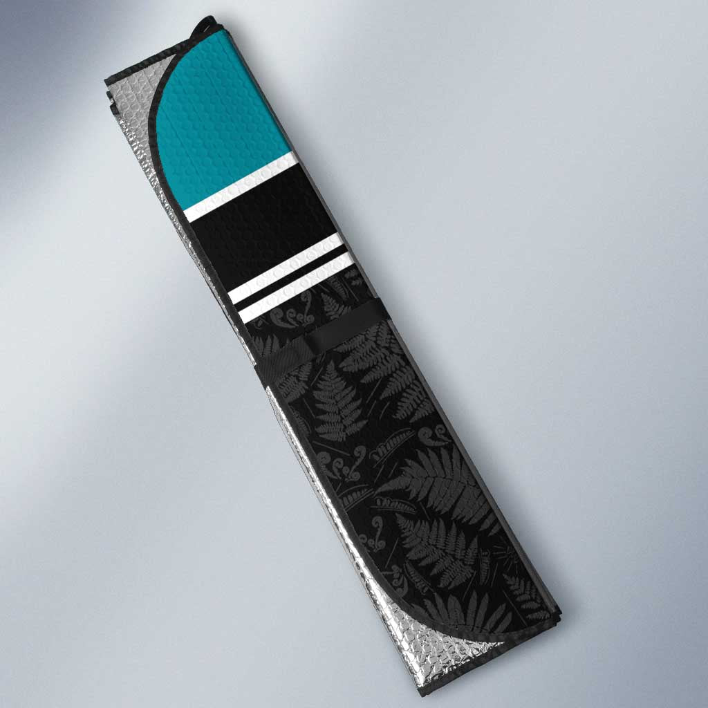 Custom NZ Cricket Pride Auto Sun Shade Silver Fern Fan Supporter Apparel - Polynesian Pride