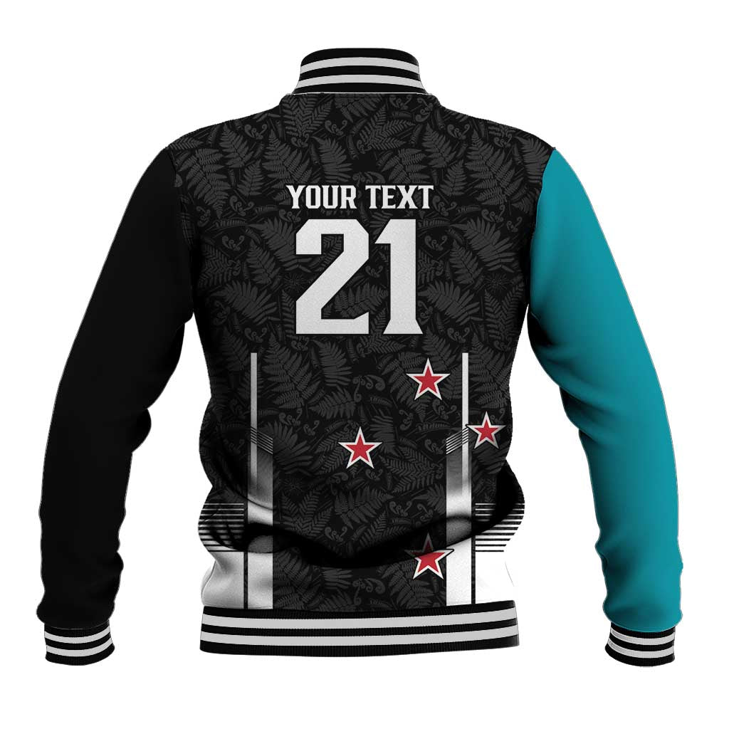 Custom NZ Cricket Pride Baseball Jacket Silver Fern Fan Supporter Apparel - Polynesian Pride