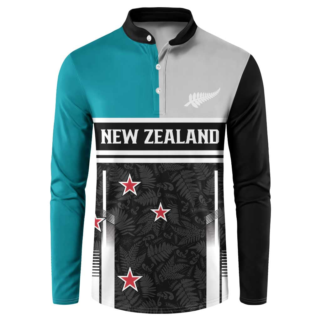 Custom NZ Cricket Pride Button Sweatshirt Silver Fern Fan Supporter Apparel - Polynesian Pride
