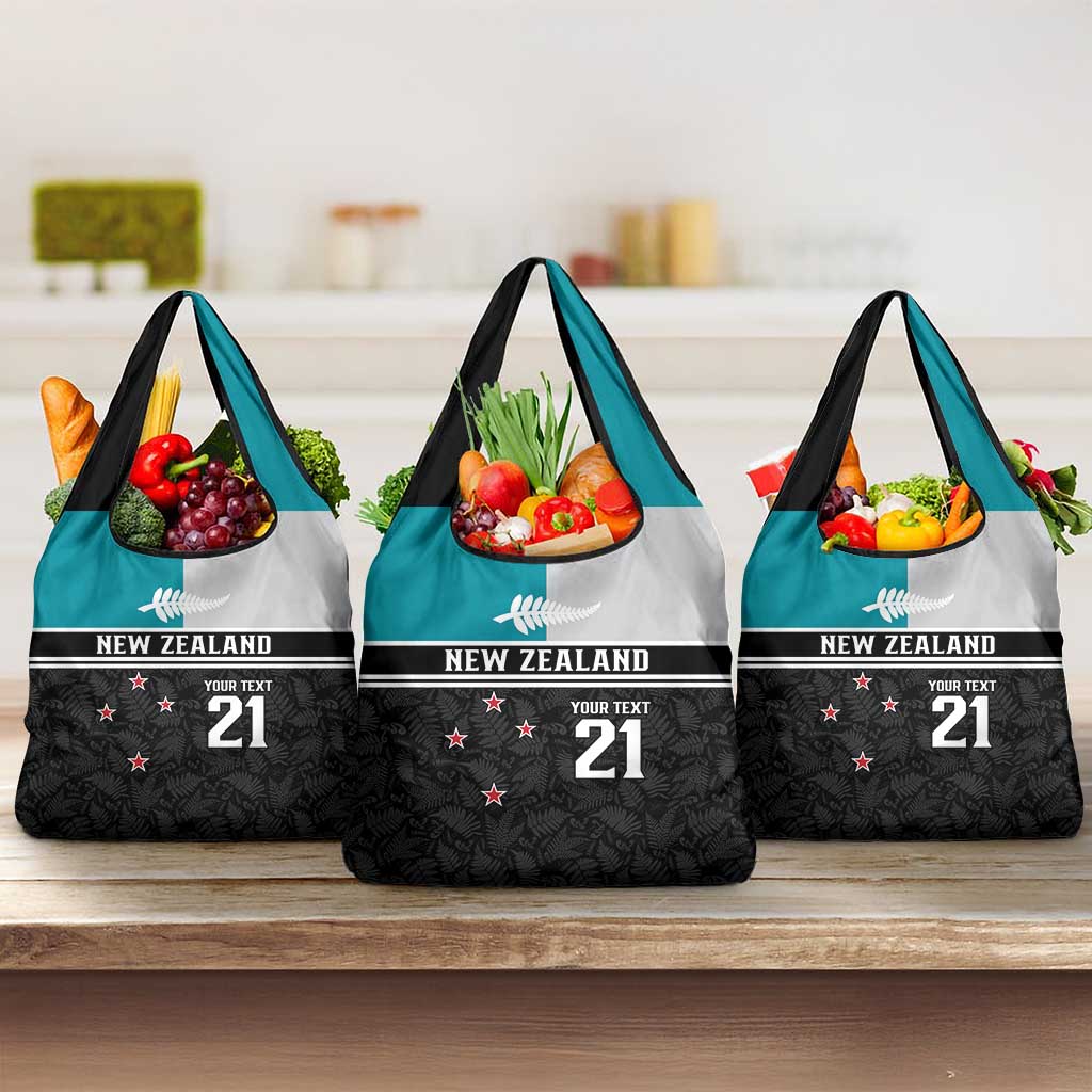 Custom NZ Cricket Pride Grocery Bag Silver Fern Fan Supporter Apparel - Polynesian Pride