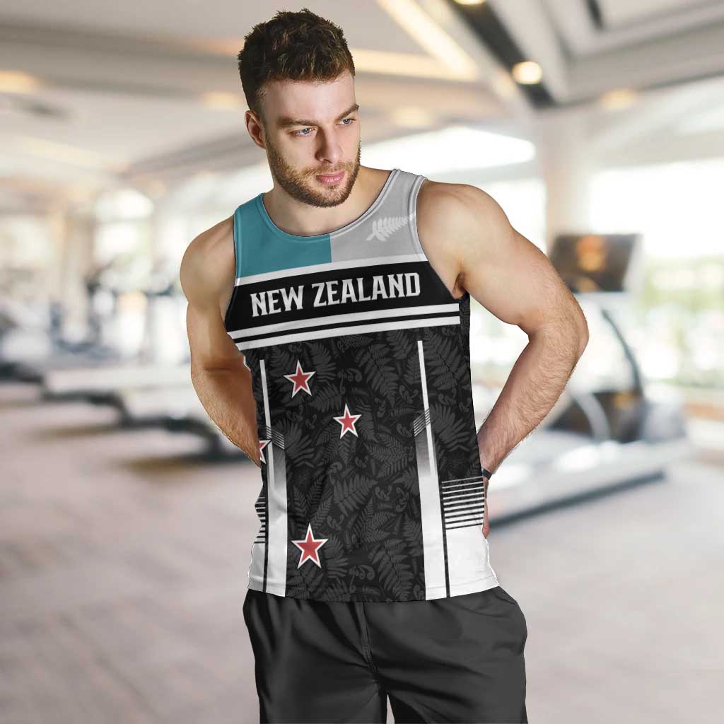 Custom NZ Cricket Pride Men Tank Top Silver Fern Fan Supporter Apparel - Polynesian Pride