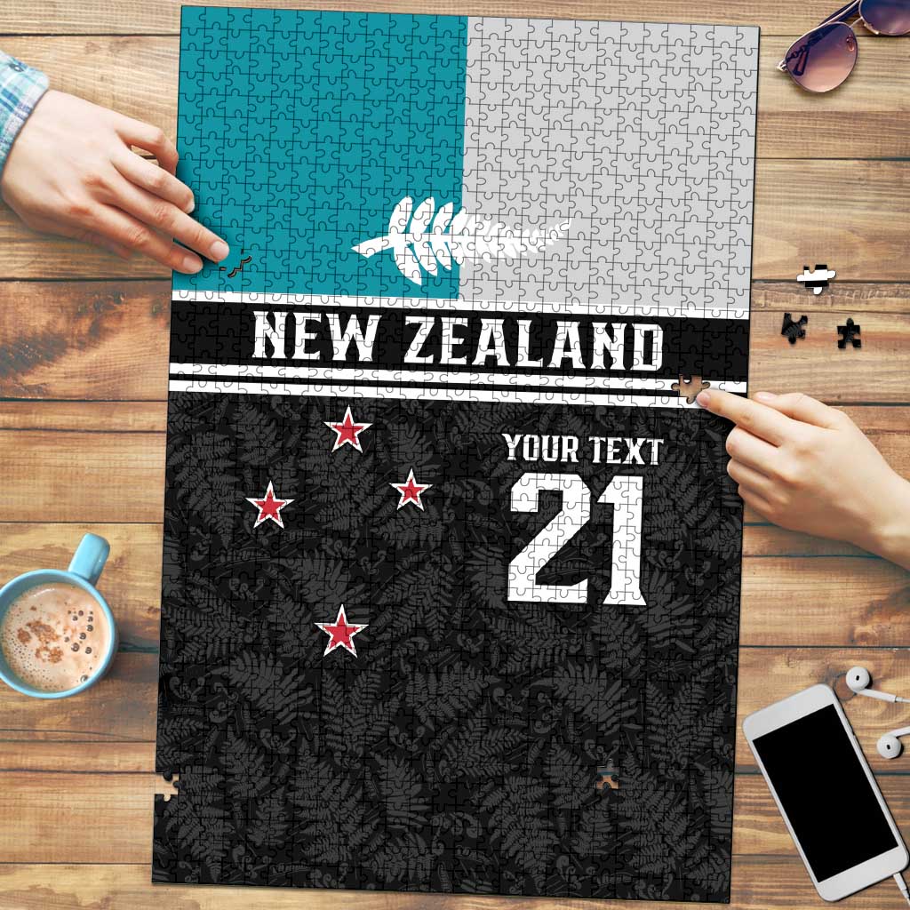 Custom NZ Cricket Pride Puzzle Silver Fern Fan Supporter Apparel - Polynesian Pride