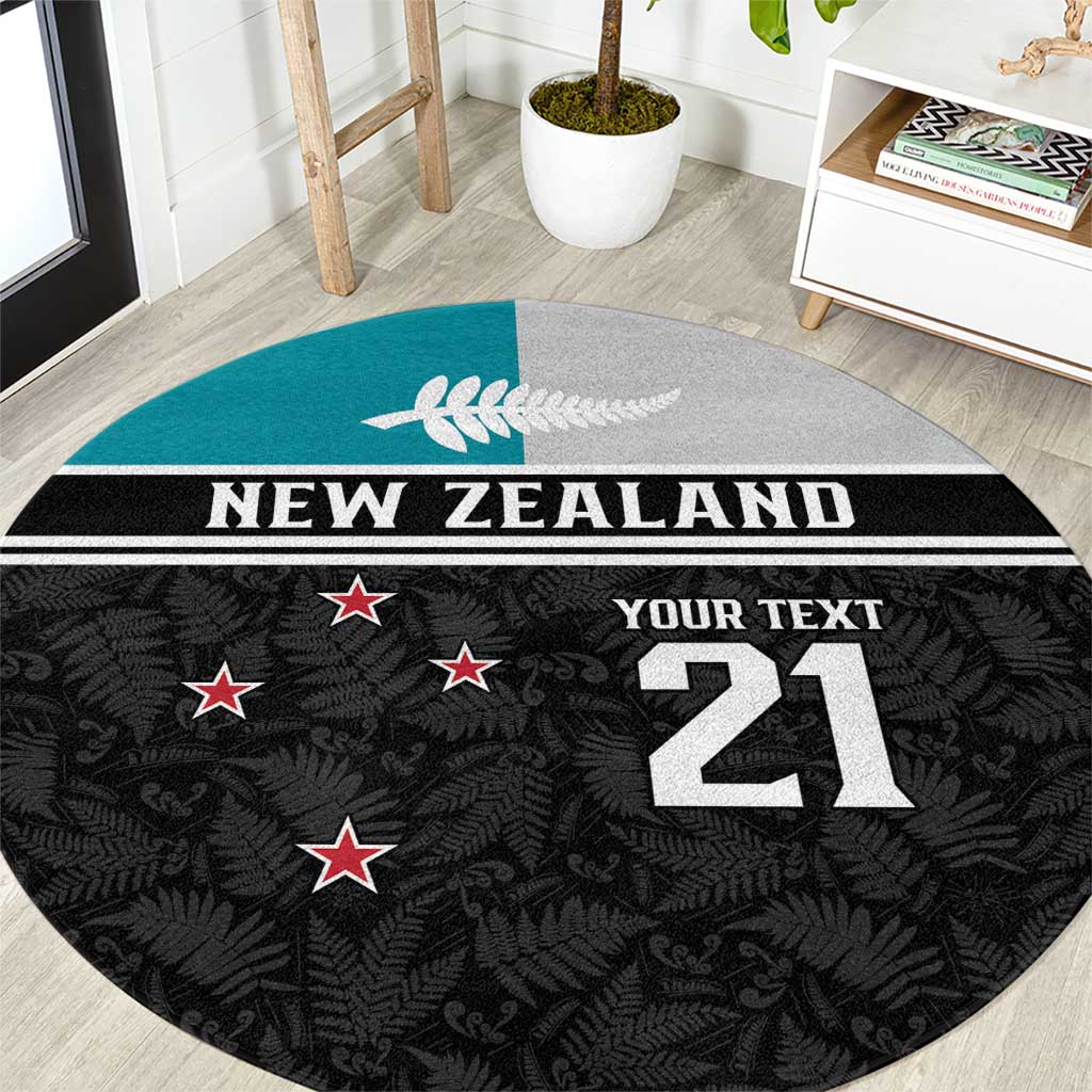 Custom NZ Cricket Pride Round Carpet Silver Fern Fan Supporter Apparel - Polynesian Pride