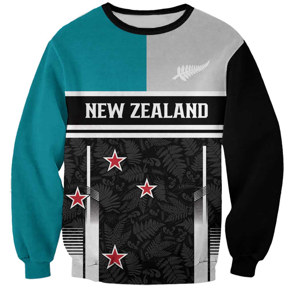 Custom NZ Cricket Pride Sweatshirt Silver Fern Fan Supporter Apparel - Polynesian Pride