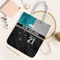 Custom NZ Cricket Pride Tote Bag Silver Fern Fan Supporter Apparel LT9 White Strap One Size Black - Polynesian Pride
