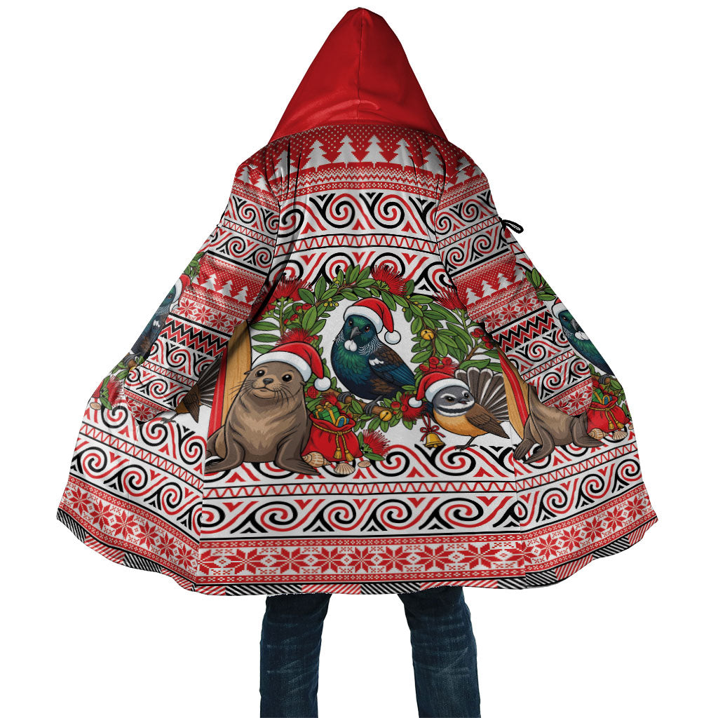 New Zealand Animal Christmas Cloak Maori Inspired Kowhaiwhai Patterns LT9 Unisex Red - Polynesian Pride