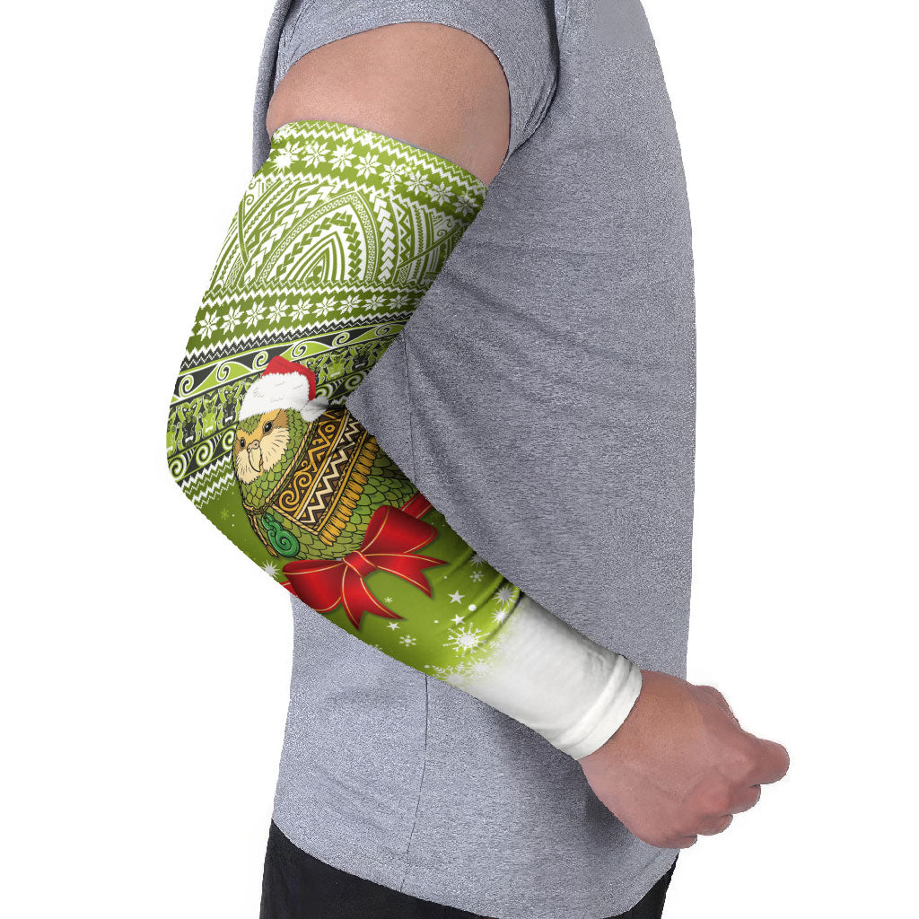 New Zealand Kakapo Christmas Arm Sleeves Maori Inspired Knitted Patterns LT9 - Polynesian Pride